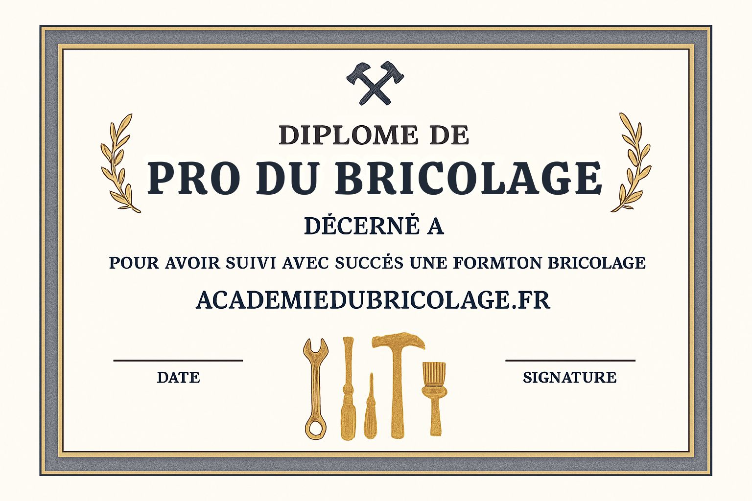 Certification bricolage