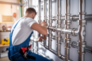 plombier-dos-collecteur-tuyaux