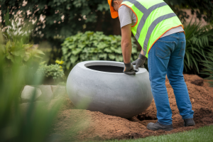 travailleur-gilet-rehausse-beton-jardin