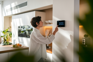 personne-cuisine-moderne-hygrometre-numerique-plantes