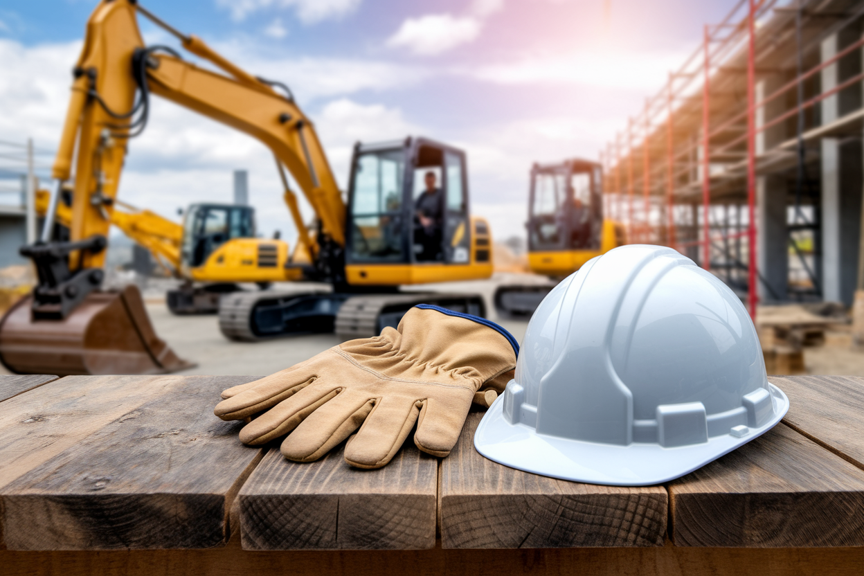 casque-gants-table-bois-chantier