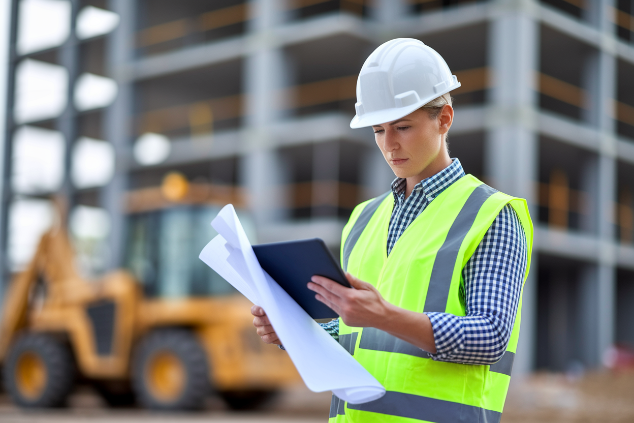 chef-chantier-casque-gilet-tablette