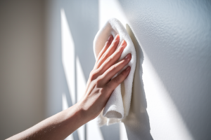 gros-plan-main-chiffon-mur-blanc