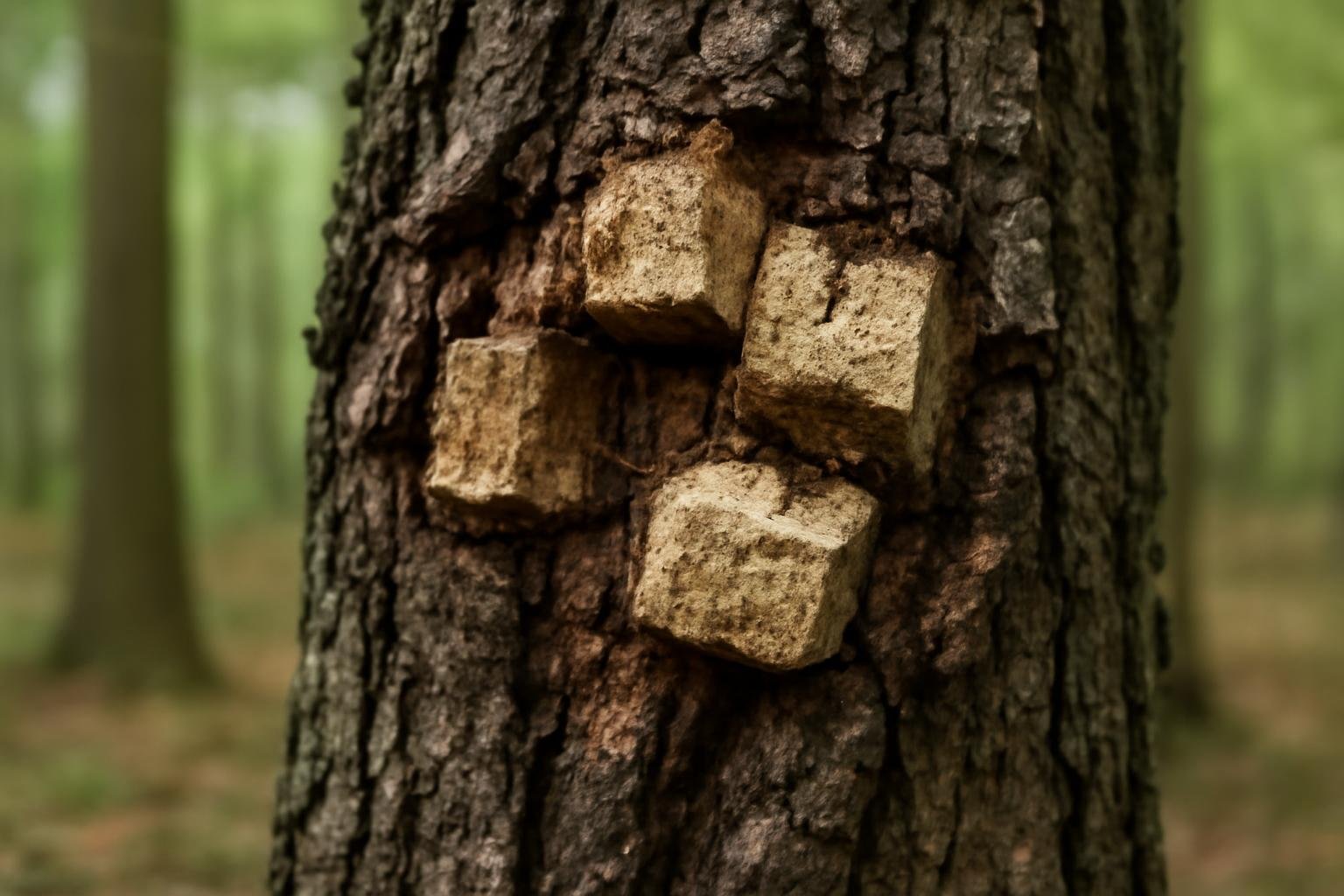 arbre-rot-cubique-foret-floue