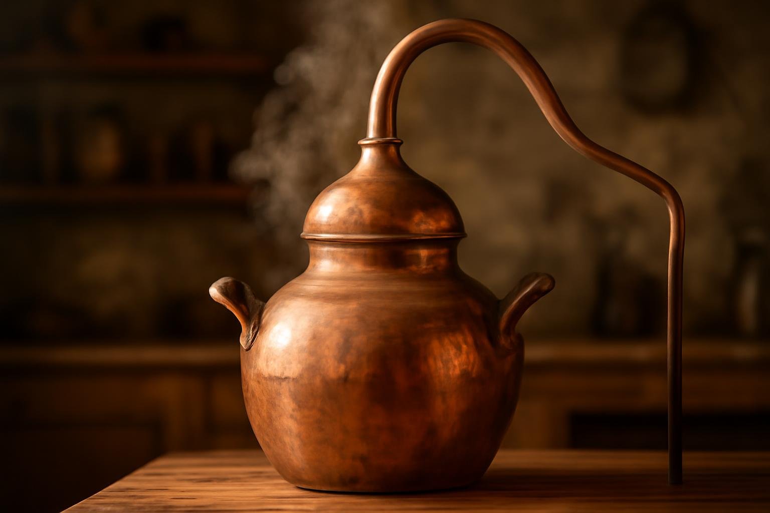 bouilleuse-cuivre-vapeur-cuisine-rustique