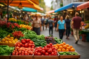 marche-plein-air-fruits-legumes-fleurs