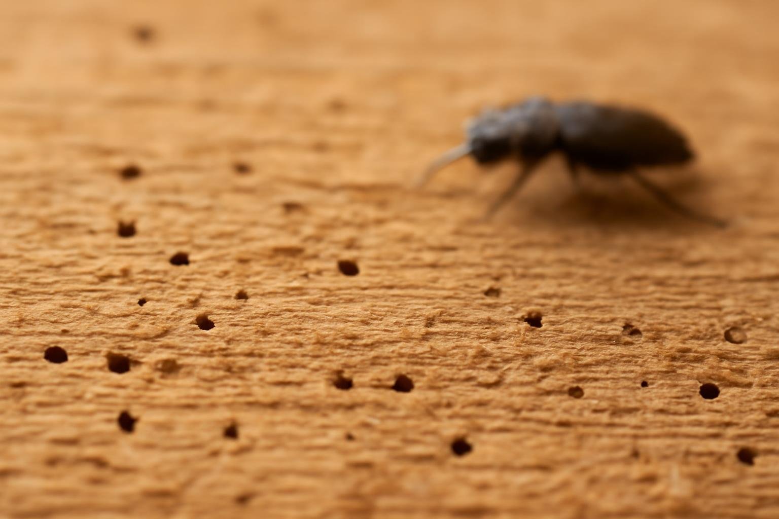 surface-bois-trous-poussiere-insecte