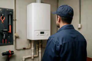 technicien-examine-chaudiere-salle-outils