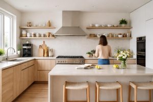 cuisine-moderne-personne-floue-dos