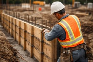 ouvrier-casque-coffrage-beton-chantier