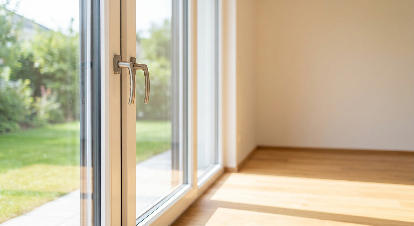 fenêtre PVC sur mesure blanc avec double vitrage dans une maison rénovée
